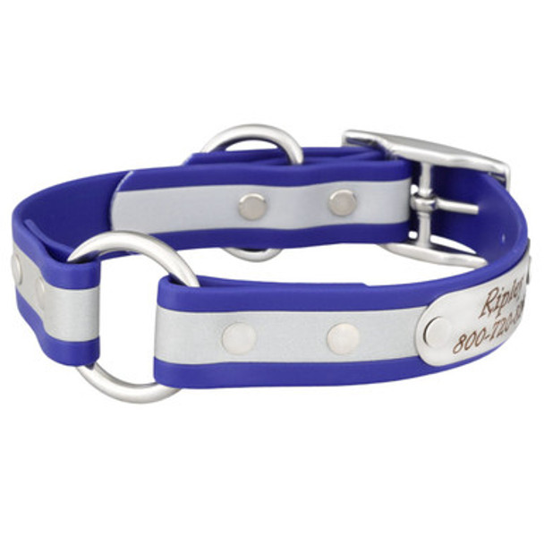 Personalized Waterproof Reflective Safety Dog Collar Blue Personalized Waterproof Reflective Safety Dog Collar Blue