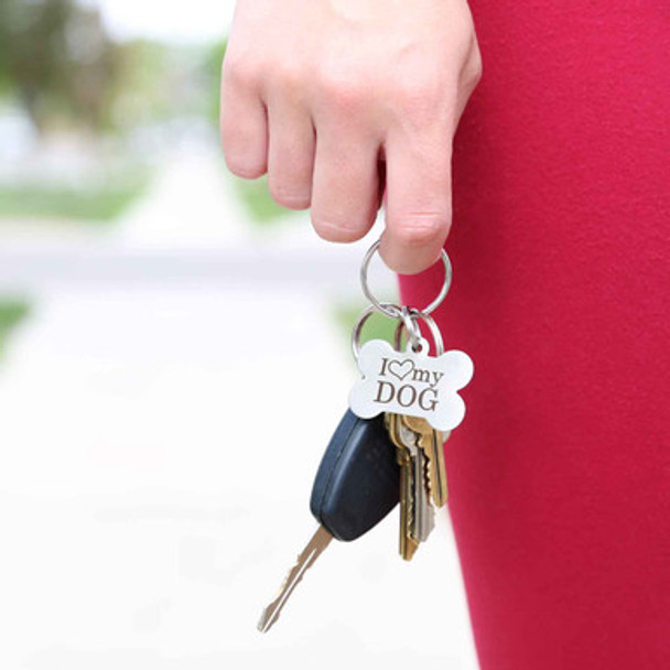 I Love My Dog Keychain - Lifestyle Photo 2