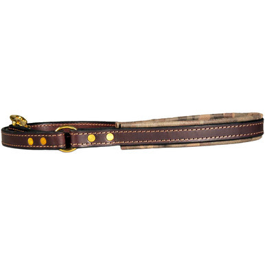 Hornaday Artisan Leather Personalized Leash Camo Padded Handle View