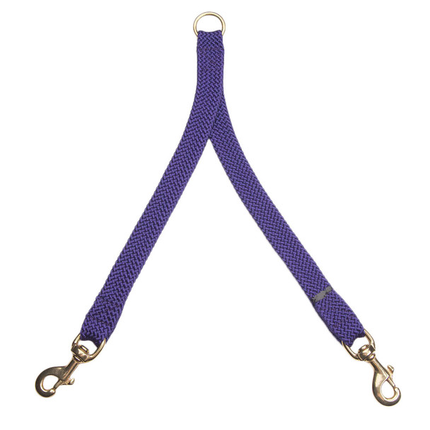 Mendota Double Braid Two Dog Coupler Purple dogIDs