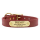 Waterproof Standard NamePlate Collar with Brass Hardware Wine