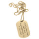Military Dog Tag Necklace Brass Full Chain View - dogIDs Military Dog Tag Necklace Brass Full Chain View - dogIDs