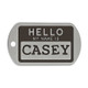 Hello My Name Is Dog Tag Block Text Stainless Steel Hello My Name Is Dog Tag Block Text Stainless Steel