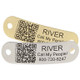 QR Code Rivet-On Dog Collar Name Plates