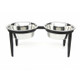 Vision Double Elevated Dog Bowls Black Vision Double Elevated Dog Bowls Black