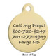 Paw Print Design Dog ID Tag Solid Brass Back dogIDs
