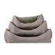 Luxe Neutral GreenDog Kuddler Dog Bed Light Gray Sizes Stacked