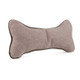 Luxe Neutral GreenDog Bone Pillow Light Gray Large Angled