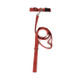 Checkered Wave Dog Leash Wavy Red with Collar