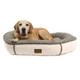 Microfiber Comfy Cup Dog Bed Bone with Dog