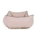Canvas Kuddle Lounge Comfort Dog Bed Khaki Side