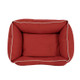 Canvas Kuddle Lounge Comfort Dog Bed Red Top