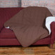 Quilted Protective Pet Throw Chocolate on Couch