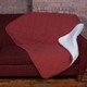 Quilted Protective Pet Throw Earth Red on Couch