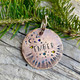 Crystal Northern Lights Pet Tag in Weathered Bronze Ember 2