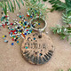 Crystal Northern Lights Pet Tag in Weathered Bronze Norah