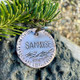 Handmade Not All Who Wander Pet ID Tag Bronze Samwise