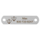 Sport Dog Rivet-On Dog Collar Name Plate Stainless Steel Duck Tracks Sport Dog Rivet-On Dog Collar Name Plate Stainless Steel Duck Tracks