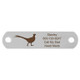Sport Dog Rivet-On Dog Collar Name Plate Stainless Steel Pheasant Sport Dog Rivet-On Dog Collar Name Plate Stainless Steel Pheasant