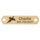 Sport Dog Rivet-On Dog Collar Name Plate Solid Brass Pheasant Flying Sport Dog Rivet-On Dog Collar Name Plate Solid Brass Pheasant Flying