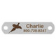Sport Dog Rivet-On Dog Collar Name Plate Stainless Steel Pheasant Flying Sport Dog Rivet-On Dog Collar Name Plate Stainless Steel Pheasant Flying
