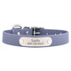 Waterproof Dog Collar with Personalized Nameplate Gray dogIDs