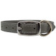 Designer Soft Leather Dog Collar Grey Buckle Side Designer Soft Leather Dog Collar Grey Buckle Side