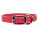Designer Soft Leather Dog Collar Pink Buckle Side Designer Soft Leather Dog Collar Pink Buckle Side