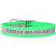 Engraved Reflective Waterproof Soft Grip Dog Collar Green Engraved Reflective Waterproof Soft Grip Dog Collar Green