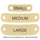 Rivet-On Dog Collar Name Plate Sizes Comparison Solid Brass