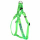 Embroidered Nylon Step-In Dog Harness Lime Green Embroidered Nylon Step-In Dog Harness Lime Green