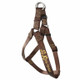 Embroidered Nylon Step-In Dog Harness Brown Embroidered Nylon Step-In Dog Harness Brown