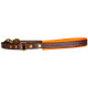 Hornaday Artisan Leather Personalized Leash Orange Padded Handle View