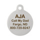 Arrow Design Dog Tag - Back on Stainless Steel