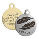 Feather Design Round Dog Tags