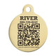 QR Code Dog ID Tag Solid Brass QR Code Dog ID Tag Solid Brass