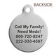 Symbol Dog ID Tag Backside Laser Engraving