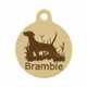 Dog in Field on Brass Dog in Field on Brass