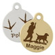 hunting round dog tag hunting round dog tag