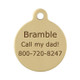 Sport Dog Round ID Tags - Backside of Brass Tag