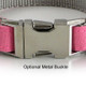 Embroidered Reflective Dog Collar Metal Buckle
