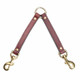designer leather dog coupler