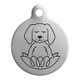 Meditating Dog & Lotus Awaken Dog ID Tag