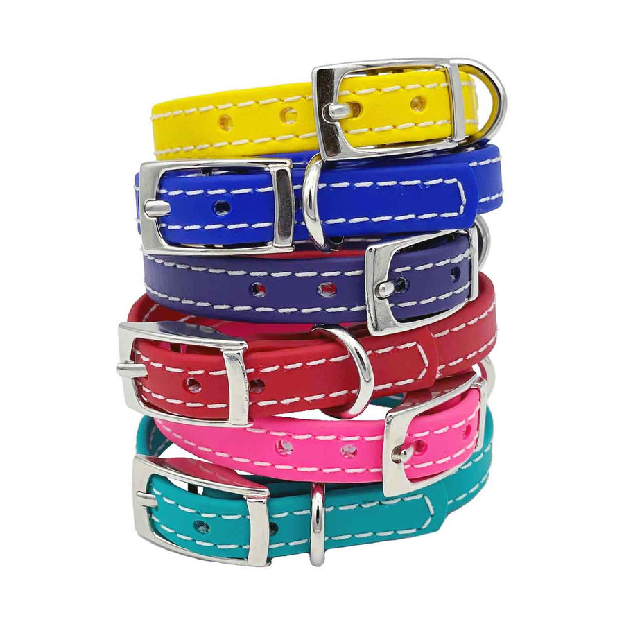 Half Inch Wide Stitched Standard Collars for Small Dogs