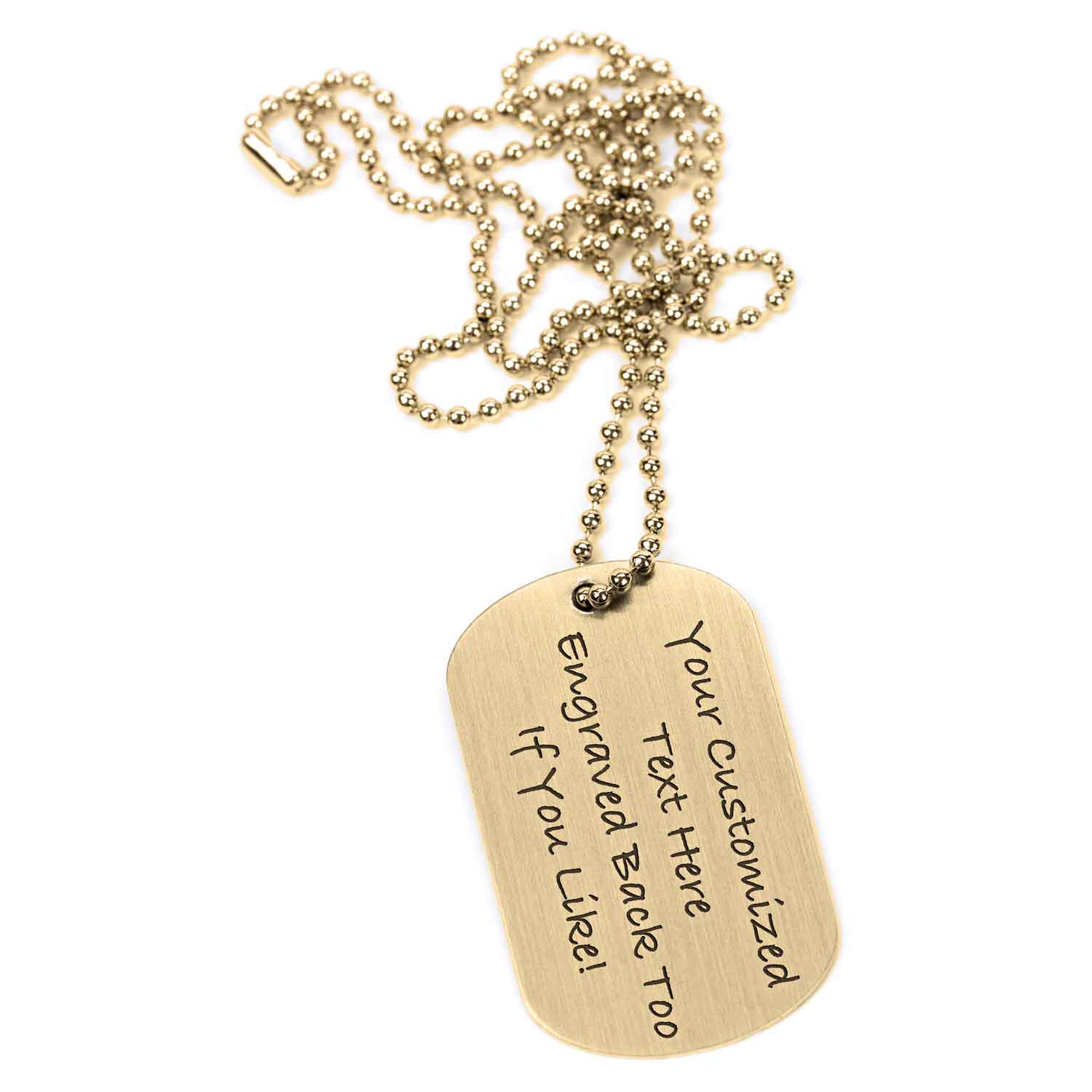 x2 Stainless Steel Military Dog Tag Necklace