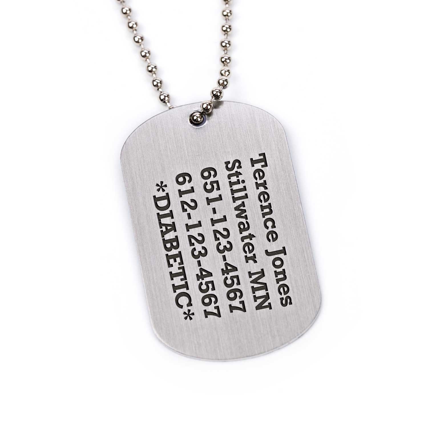Military Dog Tag Necklace Stainless Steel