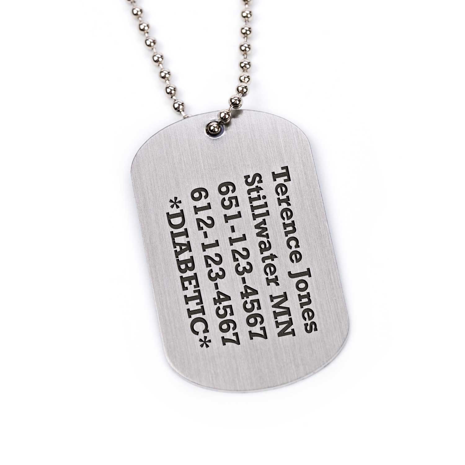 Military Style Dog Tag Necklace