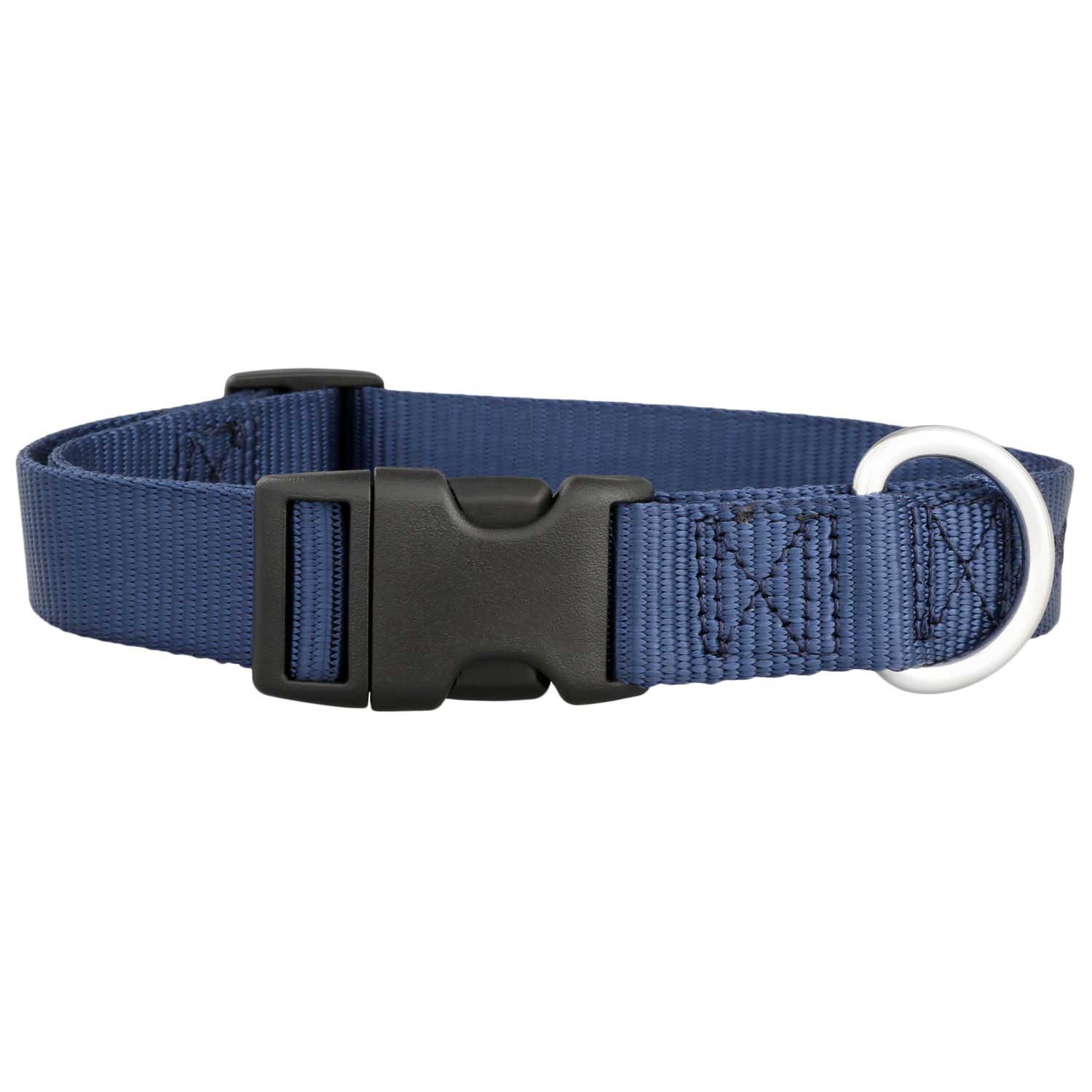 Nylon Dog Collar Navy Blue dogIDs