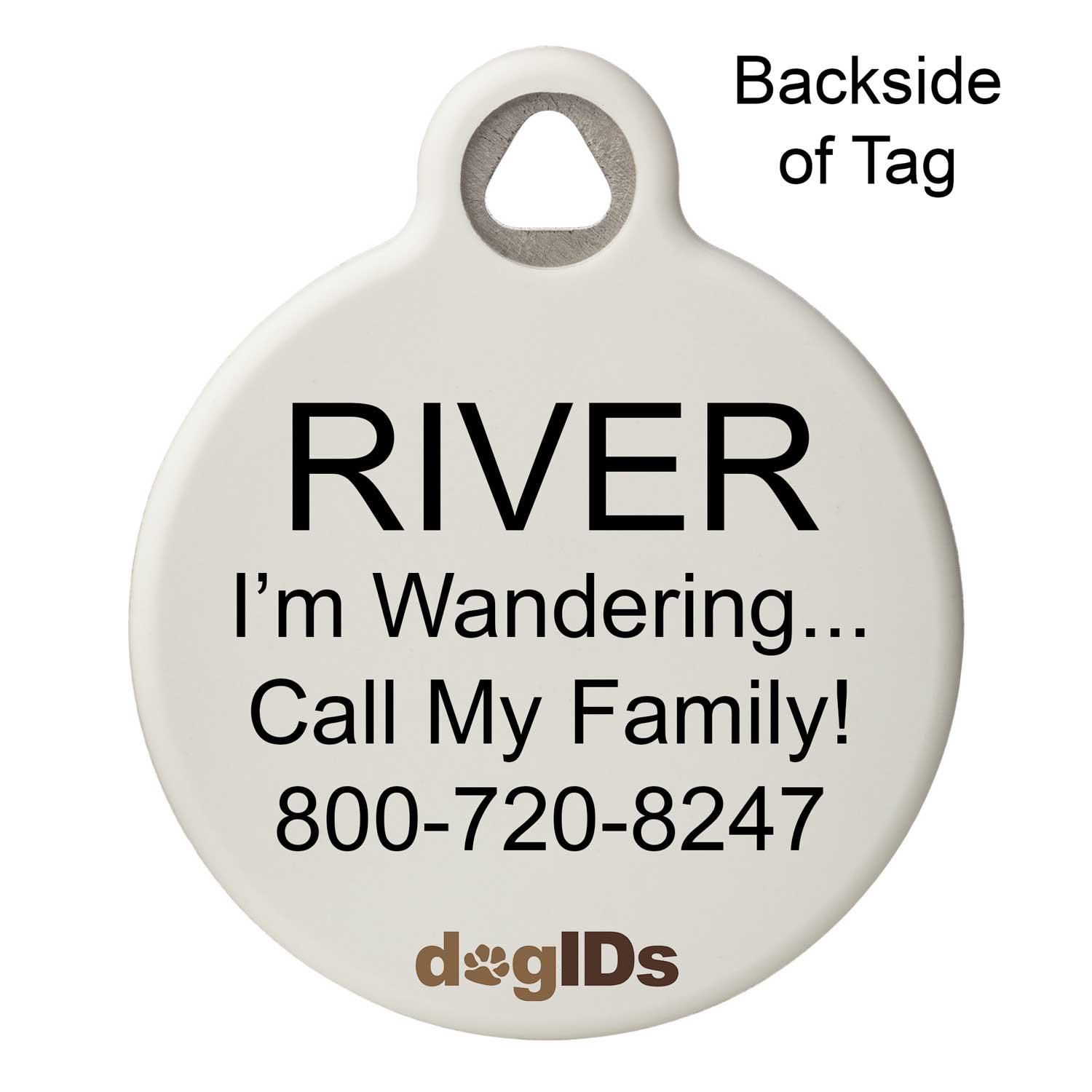 Quiet Colorful Custom Dog Tag Backside Text