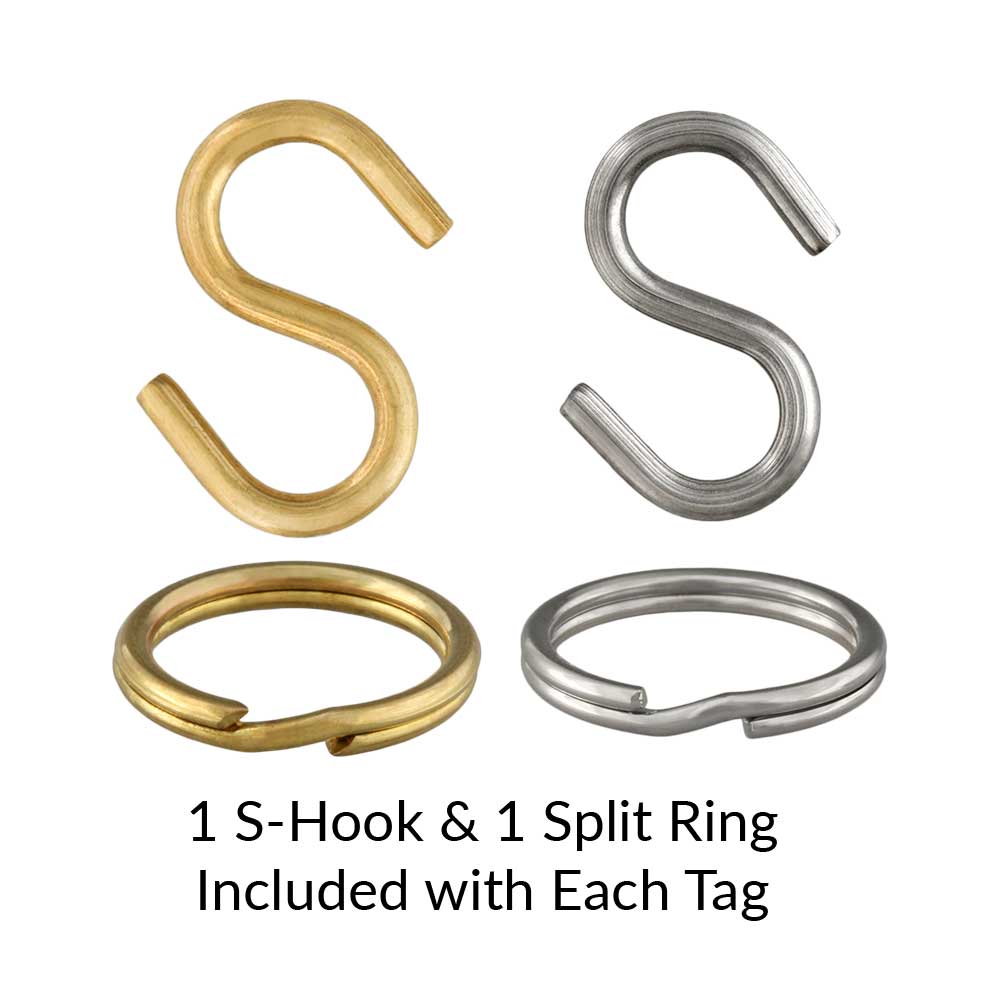 Brass and Stainless Steel S Hooks and Split Rings